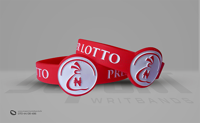 red figured & Debossed Silicone Wristband